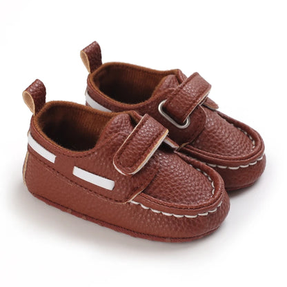 Nuove scarpe marroni per battesimo, scarpe da passeggio per bambini, suola morbida, scarpe da ginnastica per neonati, compleanno, bambini e ragazzi.