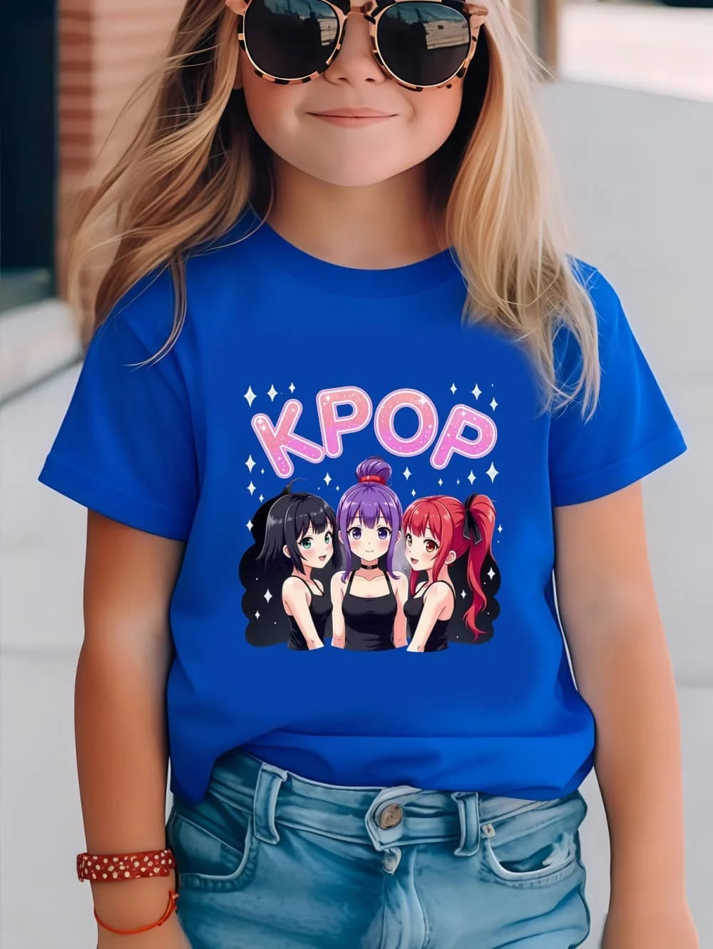 Magliette per bambini con stampa grafica di cartoni animati Kpop, regalo divertente per i fan, magliette Harajuku, top estivi a maniche corte, abbigliamento per bambini