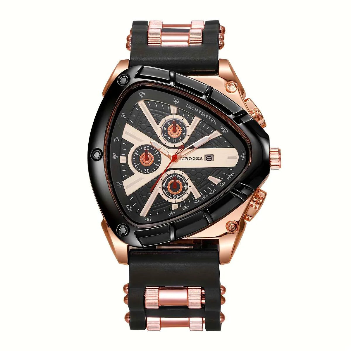 Orologio sportivo da uomo unico, cinturino in silicone di alta qualità, orologio al quarzo con datario automatico, nuovo design, orologio da polso di tendenza, regalo per lui