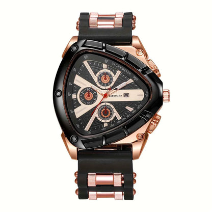 Orologio sportivo da uomo unico, cinturino in silicone di alta qualità, orologio al quarzo con datario automatico, nuovo design, orologio da polso di tendenza, regalo per lui