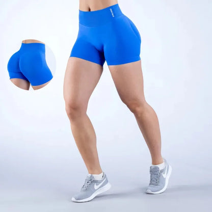 Nuovi pantaloncini da palestra, pantaloncini da ciclista per allenamento, pantaloncini Impact con logo, pantaloncini da yoga a vita bassa senza cuciture, abbigliamento fitness elasticizzato e arricciato.