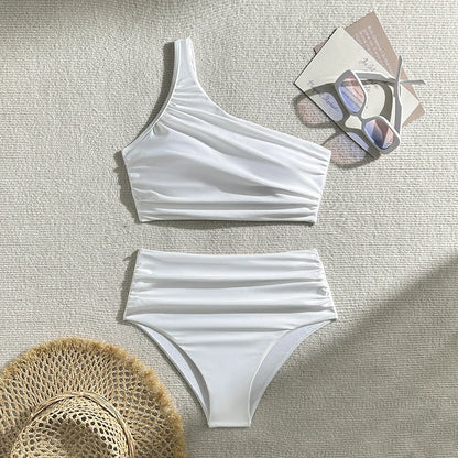 Sexy One Shoulder Bikinis 2025 Swimsuits Women's Swimwear Push Up Female Beach Bathing Suits Two-pieces Bikini Set