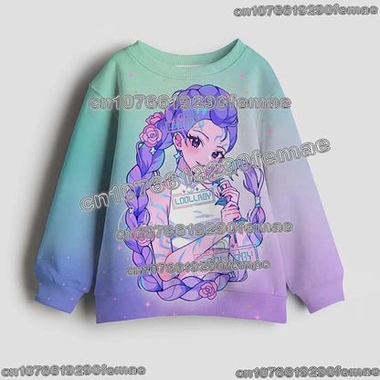 Maglione per bambini con motivo KPOP Demon Hunter Huntrix 2026, maniche lunghe, alla moda, casual, per primavera e autunno.