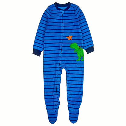 Tute in pile per bambini e bambine, con piedini, pagliaccetti, pigiami caldi per primavera, autunno e inverno.