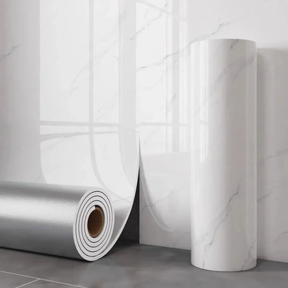 Self Adhesive Marble Wallpaper 1 Roll Waterproof Antifouling Thick Foam Wall Sticker for Bedroom Living Room