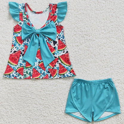 Saldi imperdibili Abiti estivi per bambine Completi estivi alla moda per bambini Abiti da boutique per bambine Abbigliamento carino per bambine piccole Completo a maniche corte