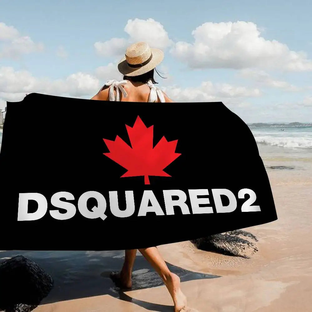 Classic Fashion LOGO D-Dsquared2 Anime Beach Swimming Towel Soft Absorbent Washcloth Children's Gifts For Kids Travel Camping