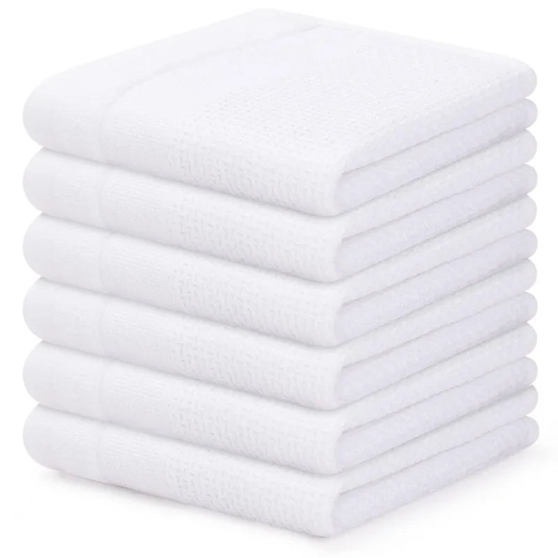 Homaxy Kitchen Cotton Towels Honeycomb Breathable 100% Cotton Dish Cloths Reusable Absorbent Household Washable Cleaning Cloths