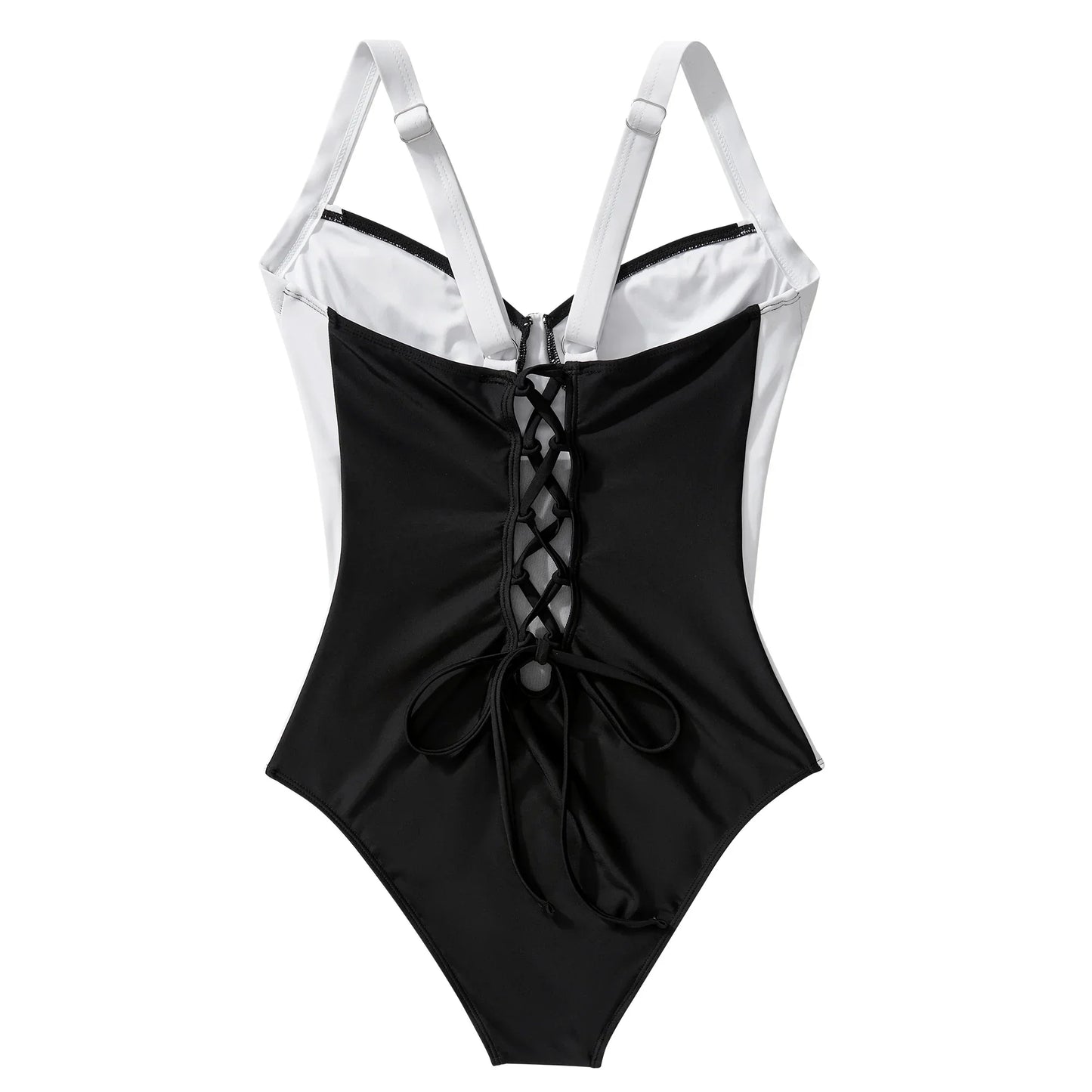 Tummy Control Black Sling Shaping One-Piece Swimsuit Set Women Boho Bathing Swimwear Bikini Plus Size Push Up Solid Swimsuits