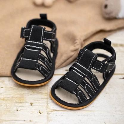 Scarpe estive per neonati Meckior, sandali per bambini e bambine con suola in gomma antiscivolo, primi passi per neonati, sandali casual da giardino per bambini.