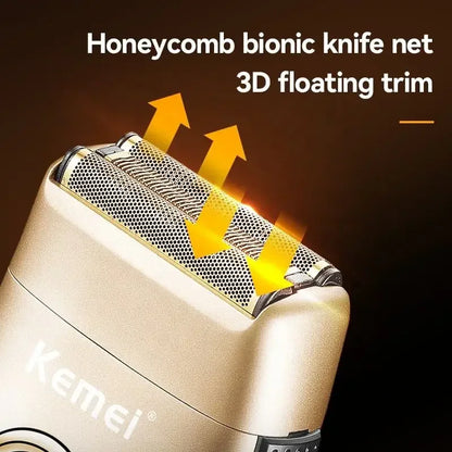 KM-3209 Shaving Machine Foil Trimmer Razor Kemei High Quality Three Blade Heads Electric Shaver Trimmer for Men Beard Trimmer