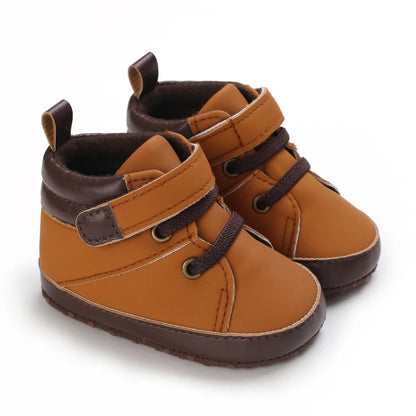 Nuove scarpe marroni per battesimo, scarpe da passeggio per bambini, suola morbida, scarpe da ginnastica per neonati, compleanno, bambini e ragazzi.