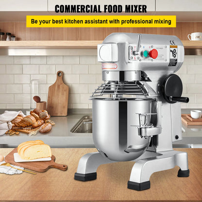 SucceBuy 10-30L Impastatrice elettrica in acciaio inox per panna e uova Frusta per cucina Frullatore per alimenti