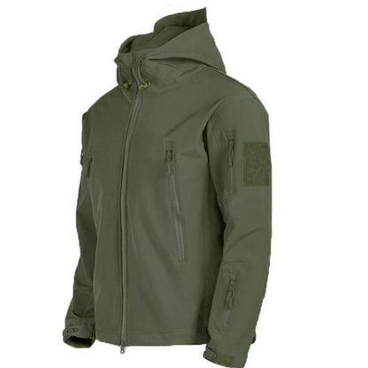Completo da trekking impermeabile da uomo, giacca militare Sharkskin, cappotto da campeggio, pantaloni tattici, pantaloni caldi in pile da pesca, inverno