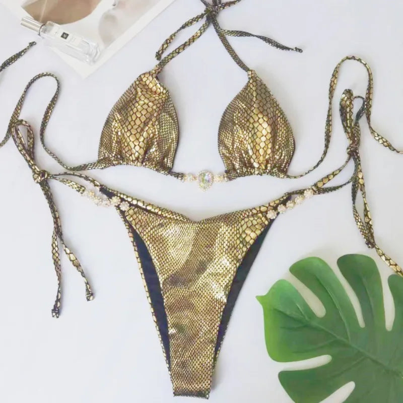 Bikini sexy 2026 Costumi da bagno da donna Costume da bagno femminile per nuoto Costumi da bagno Bikini brasiliano Set da spiaggia Piscina Bagnante