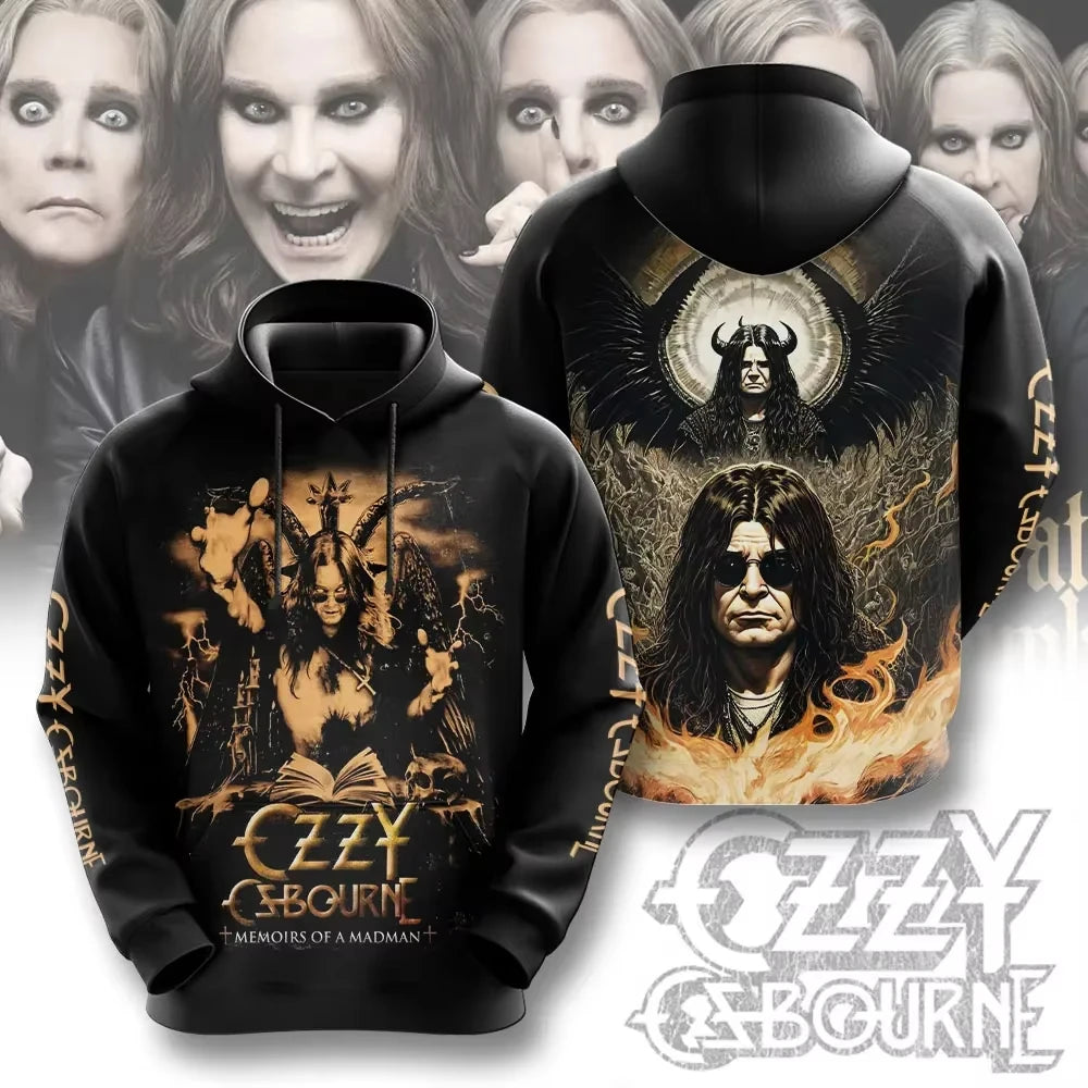 Felpa da uomo New Rock Ozzy Osbourne Band con stampa 3D Felpe da uomo e da donna Moda Street Felpa da donna Cappotto Hip Hop Sudadera