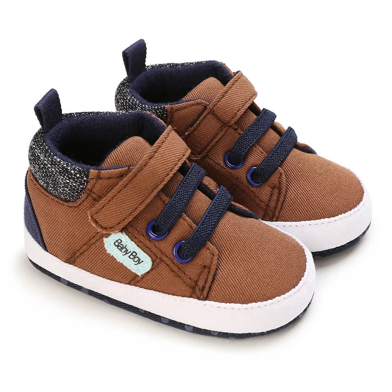 Nuove scarpe marroni per battesimo, scarpe da passeggio per bambini, suola morbida, scarpe da ginnastica per neonati, compleanno, bambini e ragazzi.