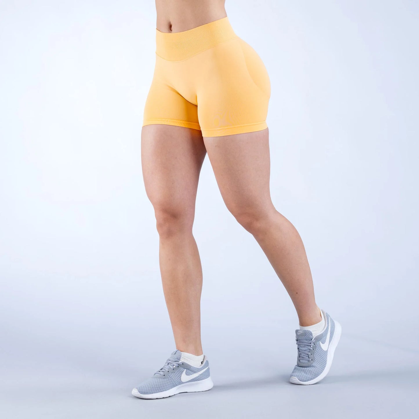 Nuovi pantaloncini da palestra, pantaloncini da ciclista per allenamento, pantaloncini Impact con logo, pantaloncini da yoga a vita bassa senza cuciture, abbigliamento fitness elasticizzato e arricciato.