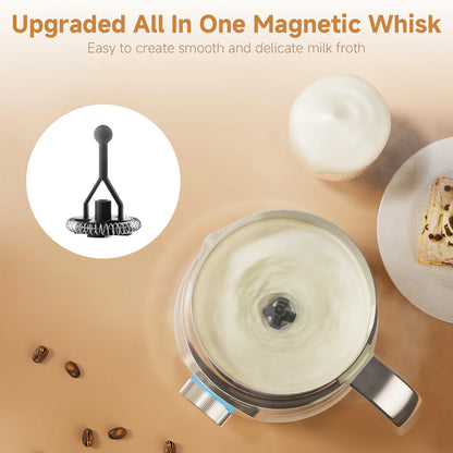 BioloMix 7 in 1 Steamer, montalatte elettrico staccabile, schiumatore automatico caldo/freddo per caffè e cioccolata calda, lavabile in lavastoviglie