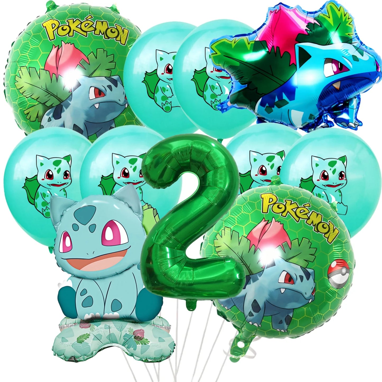Palloncino Pikachu Pokemon per feste di compleanno da 1 a 9 anni, decorazione per feste a tema Pokemon e Squirtle, palloncino in alluminio per baby shower, bomboniere a tema Pikachu.