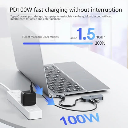 Acer Type-C multi-port USB-C hub, supports 4K high definition TV 100W PD fast charging, USB-A, USB-C HY41-T3