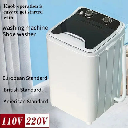 Home semi-automatic 7.5L large single bucket portable mini washing machine with washing and shaking function, large capacity