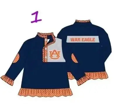 Uniformi scolastiche casual personalizzate all'ingrosso per bambini e bambine, top a maniche lunghe per neonati, abbigliamento primaverile e autunnale