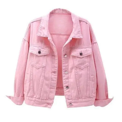 Large Size Denim Short Jacket for Women in Spring and Autumn Versatile New Loose Style