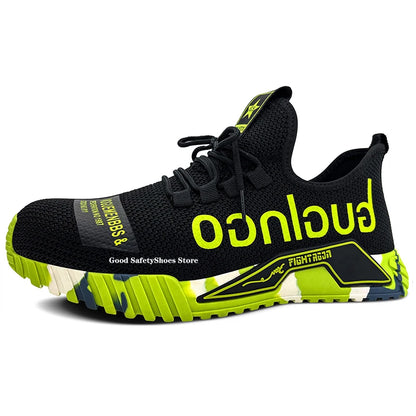 Moda 2024 Stivali da lavoro antinfortunistici da uomo Anti-schiacciamento Anti-perforazione Scarpe da lavoro alte antinfortunistiche Stivali da lavoro indistruttibili da uomo