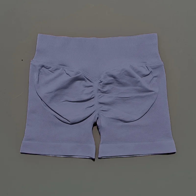 HISTELLO Impact Shorts 4.5" Women Yoga Shorts Seamless Low Waist Scrunch Bum Gym Leggings Workout Stretch Fitness Sports Shorts