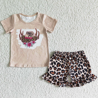 Saldi imperdibili Abiti estivi per bambine Completi estivi alla moda per bambini Abiti da boutique per bambine Abbigliamento carino per bambine piccole Completo a maniche corte