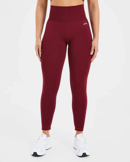 Leggings alla moda da donna, senza cuciture, per yoga, palestra, pantaloni sportivi, con fascia a coste basse, elasticizzati, aderenti