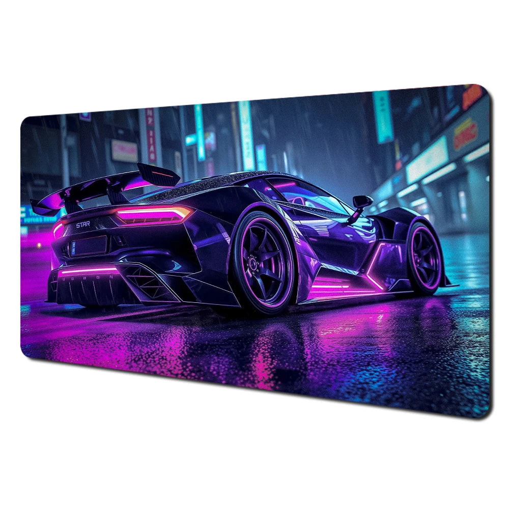 Ukiyo-e style sports cars and fantastical landscape large Mouse Pad Desk Mat pc accessories Gaming pad office rug Mouse carpet