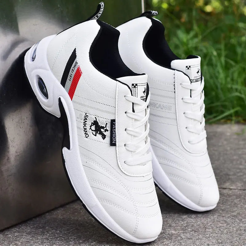 Scarpe da ginnastica da uomo di marca con ammortizzazione ad aria, scarpe da corsa da uomo con plateau, modello 2023, scarpe vulcanizzate in pelle traspirante, zapatos de hombre
