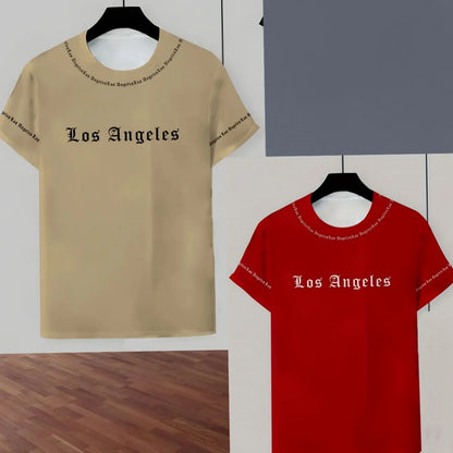 Completo da uomo Los Angeles stampato 2025, set di 2 pezzi, completo casual, abbigliamento sportivo, set fitness, tuta da uomo, abbigliamento oversize