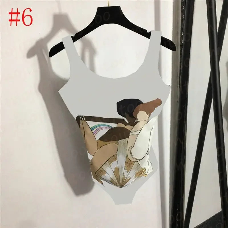 The 2025 high-waisted bikini letter print swimsuit is the latest V-neck swimsuit for women in summer