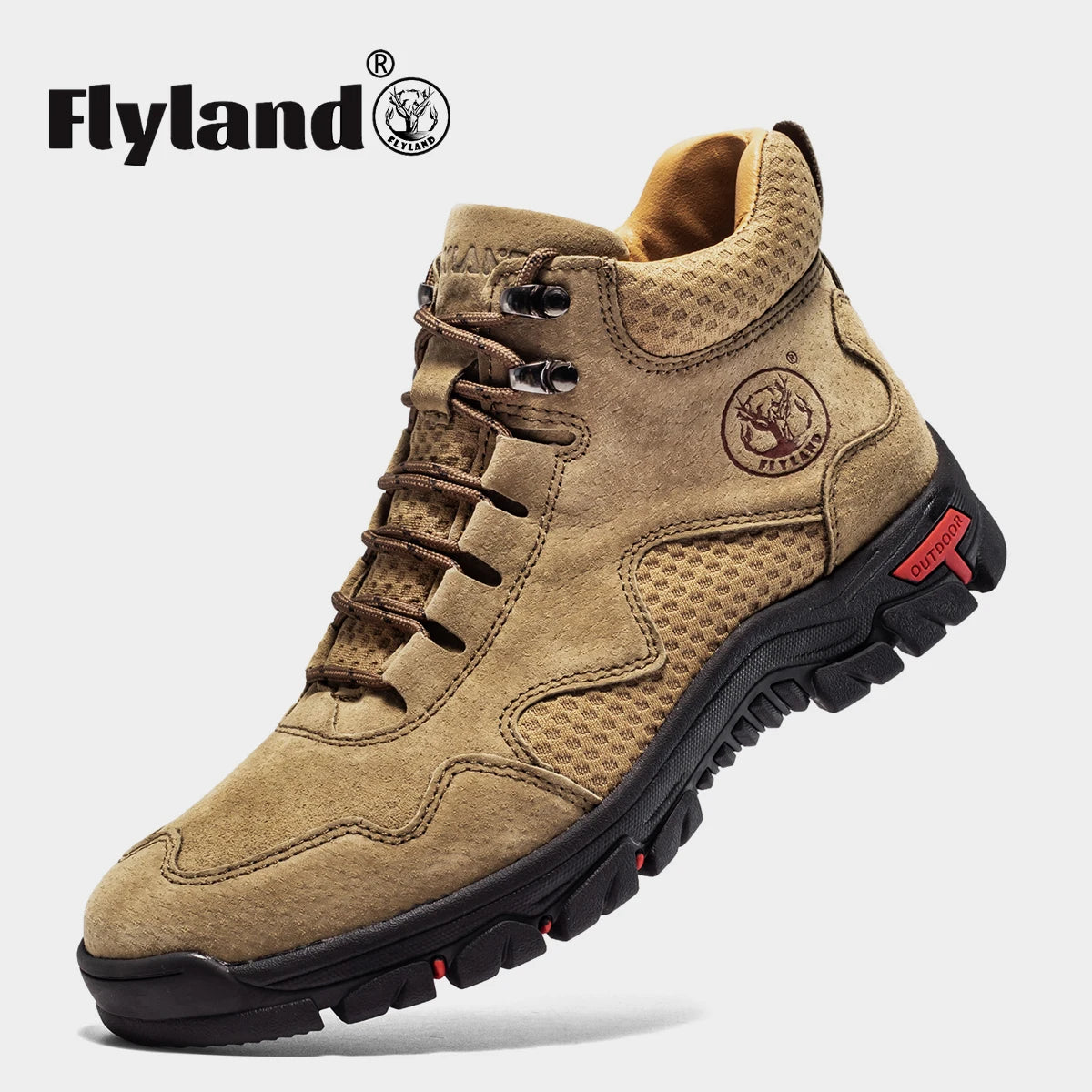Stivaletti da uomo FLYLAND, scarpe casual in pelle, stile vintage, cuciture a mano, scarpe morbide, fatte a mano per il lavoro.