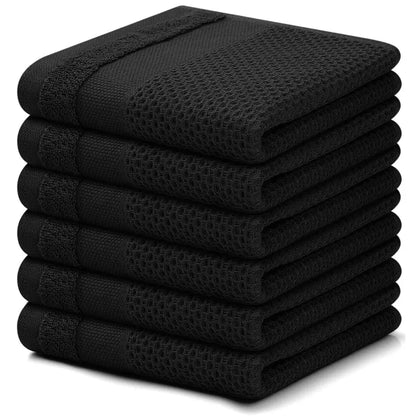 Homaxy Kitchen Cotton Towels Honeycomb Breathable 100% Cotton Dish Cloths Reusable Absorbent Household Washable Cleaning Cloths