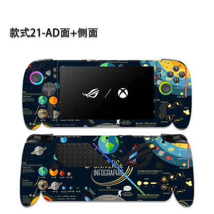 Pellicola protettiva pretagliata 1x Parte superiore + 1x Parte posteriore + Lati per Asus ROG XBOX ALLY X 7" Gen 2025 2024 2023