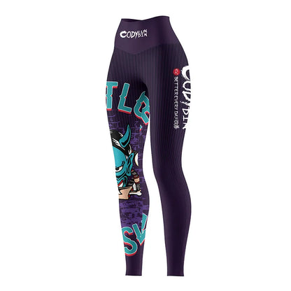 Cody Lundin Custom logo Full Compression Printed Sports Gym Pants Women's  Breathable Quick Dry MMA Grappling Jiu jitsu leggings