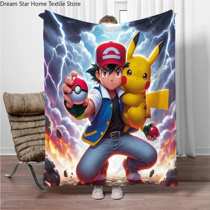 Coperte calde e morbide per bambini con Charizard dei cartoni animati giapponesi, perfette come copridivano, copriletto o regalo di compleanno.