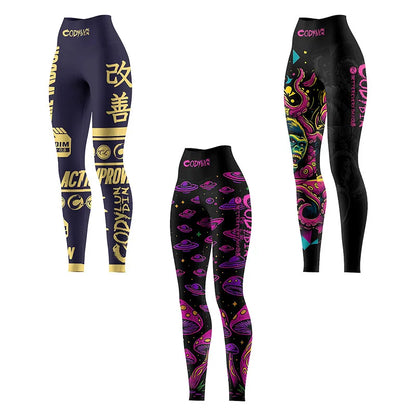 Cody Lundin Custom logo Full Compression Printed Sports Gym Pants Women's  Breathable Quick Dry MMA Grappling Jiu jitsu leggings