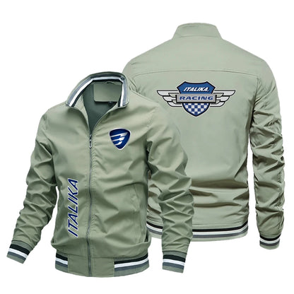 Giacca da corsa ITALIKA con logo da motociclista alla moda, giacca sportiva antivento da ciclismo, abbigliamento da uomo, giacca copribici hip-hop