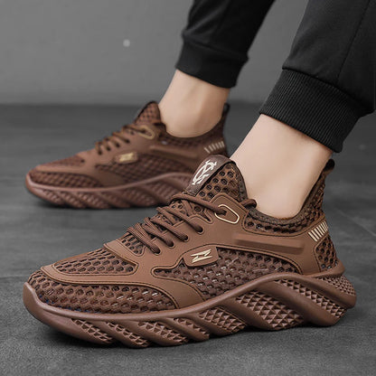 Scarpe da ginnastica da uomo alla moda, scarpe da corsa leggere, scarpe da ginnastica estive 2025 in mesh di marca, scarpe casual traspiranti, comode scarpe da tennis da uomo