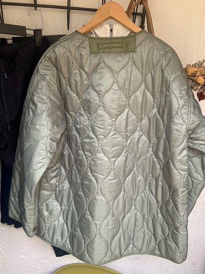 Light Cotton Jaet Women's Wide Sle off oulder No Collar Thermal Polyester Fabric Long Sve round Ne Single Button C...
