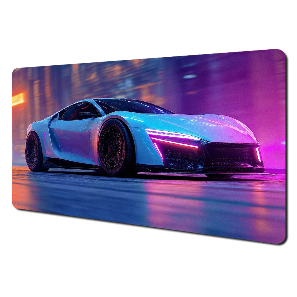 Ukiyo-e style sports cars and fantastical landscape large Mouse Pad Desk Mat pc accessories Gaming pad office rug Mouse carpet