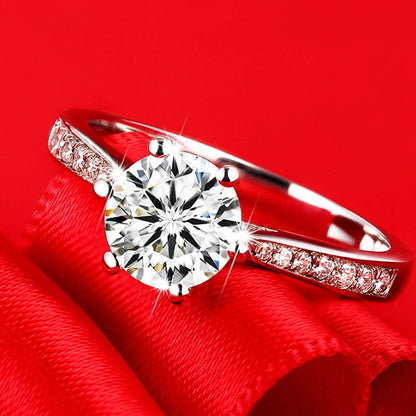 Anelli di lusso YHAMNI in oro bianco 18 carati, anello in argento massiccio 925 al 100%, fede nuziale con zirconi e diamanti di alta qualità per donna, regalo di gioielleria.