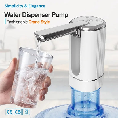 Distributore d'acqua Pompa per acqua Pompa per bottiglia elettrica Mini pompa per acqua portatile USB Pieghevole Distributore d'acqua automatico per uso domestico