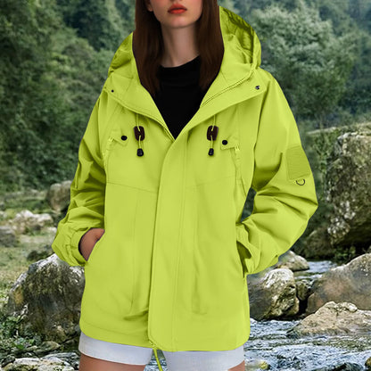 Giacca softshell impermeabile da donna, per escursionismo, campeggio, arrampicata, trekking, giacca con cappuccio, giacca a vento, casual, sportiva, impermeabile