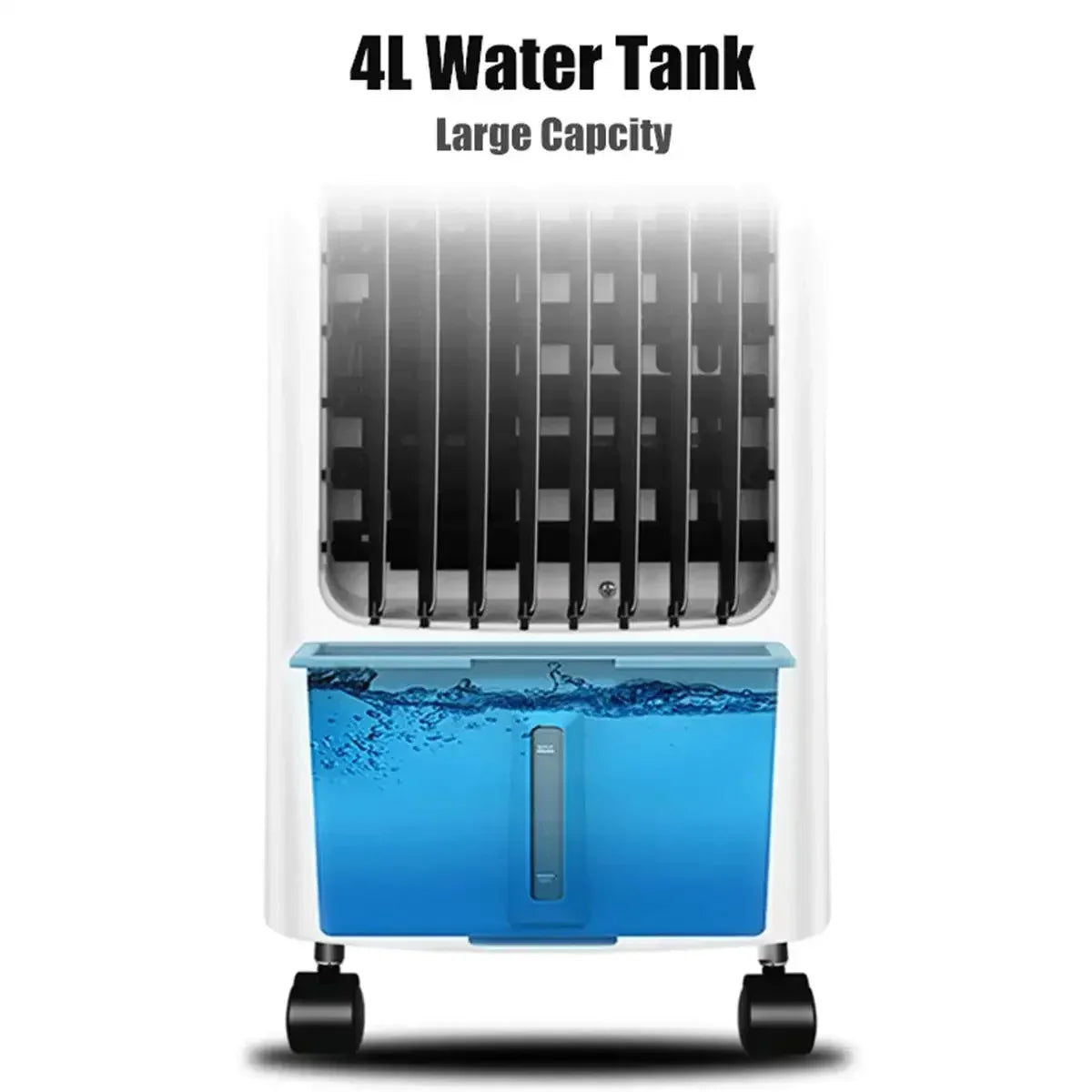 Condizionatore d'aria portatile da 70 W con ventilatore, umidificatore e funzione di raffreddamento, alimentazione 220 V, con timer e funzione di raffreddamento + regalo.